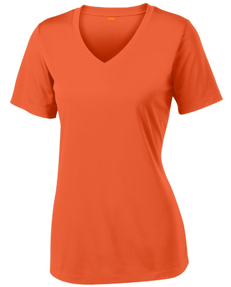 Opna Women's Short Sleeve Moisture Wicking Athletic Shirts Deep Orange - Image 1